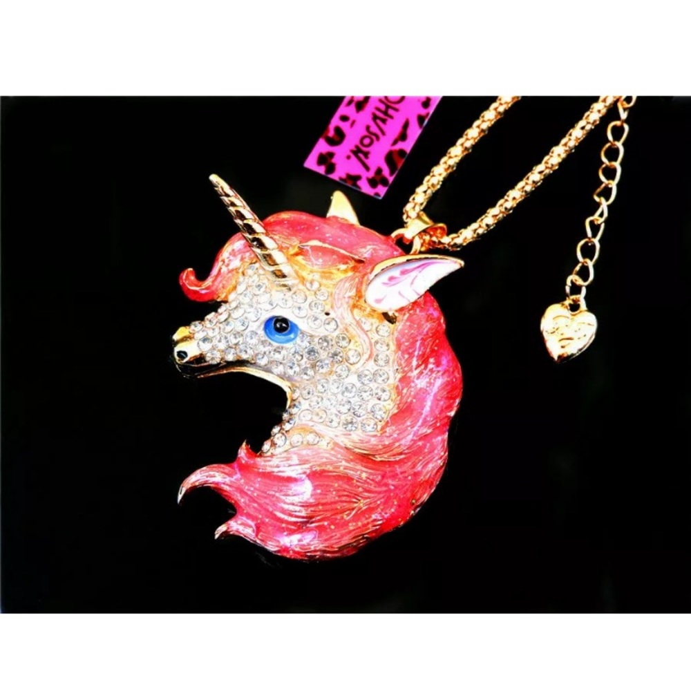 New! Betsey Johnson Fashion Unicorn Necklace!